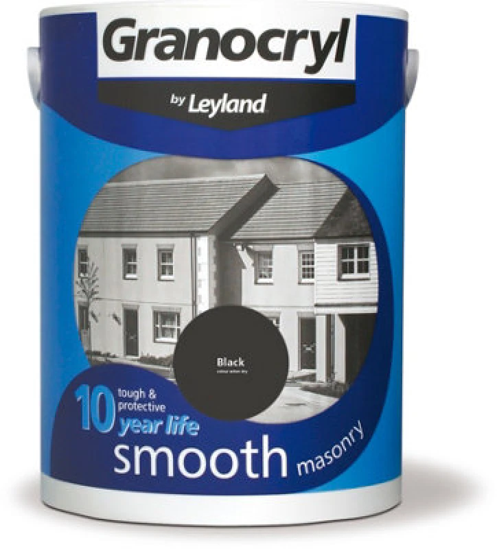 Image of Granocryl Smooth Masonry Paint, 5L, Black