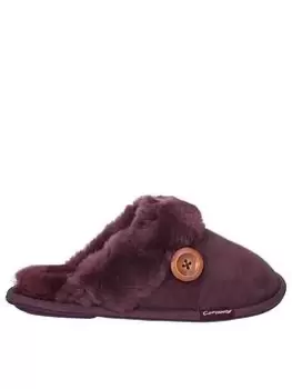 Image of Cotswold Lechlade Slippers - Purple, Purple, Size 4, Women