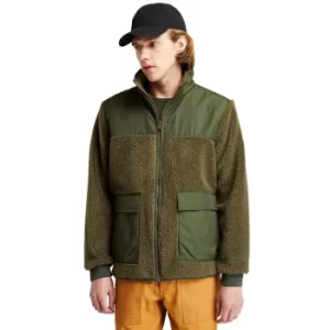 Image of Timberland Ecoriginal Faux-shearling Fleece For Men In Dark Green Dark Green, Size L