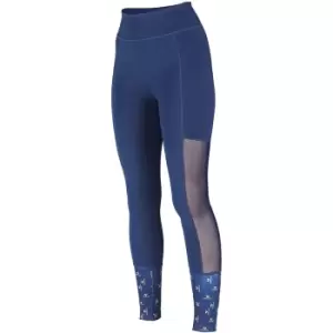 image of Aubrion Womens/Ladies Elstree Mesh Horse Riding Tights (L) (Navy)