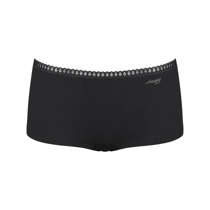 Image of Sloggi Pack of 3 Go Crush Shorts in Cotton Black + Black + Black Cotton S