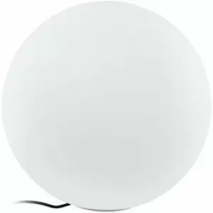 image of Loops - IP65 Outdoor Garden Ball Light White Plastic 1 x 40W E27 Bulb 500mm Globe