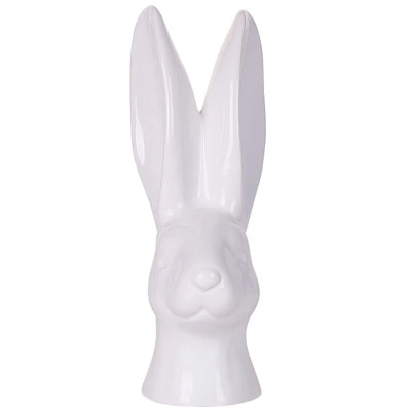 Image of Beliani Figurine Rabbit Guerande Ceramic White