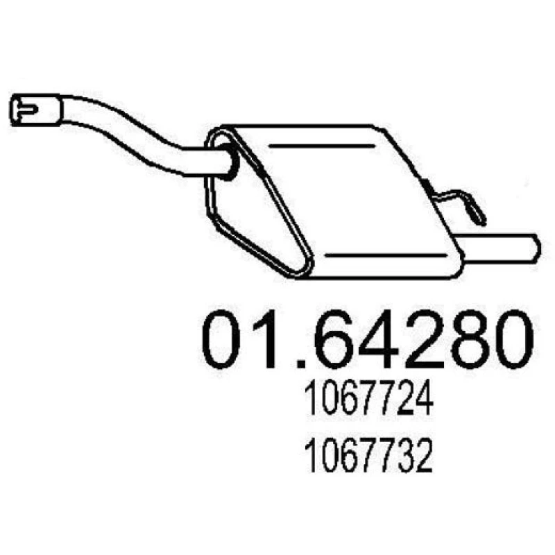 Image of MTS 01.64280 Rear silencer End Silencer (3437)