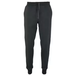 Image of SOLS Mens Jake Slim Fit Jogging Bottoms (XXL) (Charcoal Marl)
