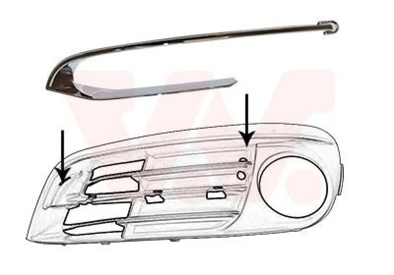Image of VAN WEZEL Bumper cover VAN WEZEL 0619585
