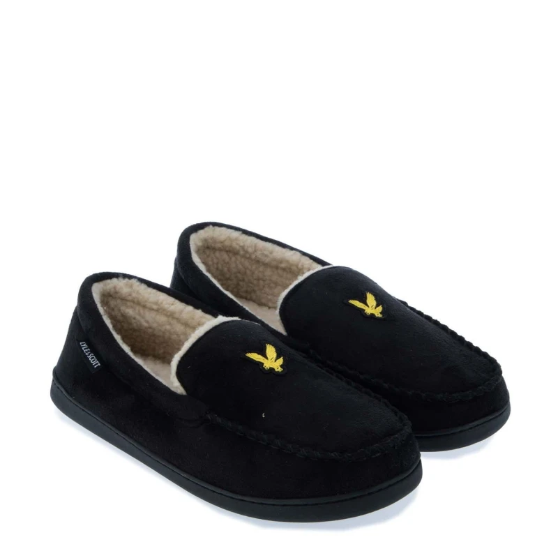 Image of Lyle and Scott Aspen Slippers Black male UK 7