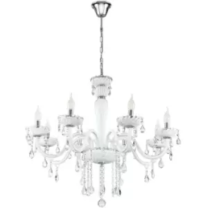 Netlighting Carpento 8 Lamp Multi Arm Chandeliers Chrome