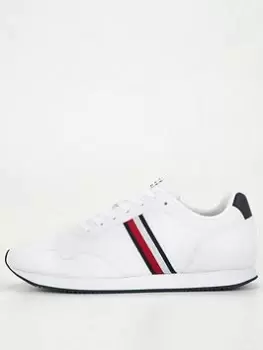 Image of Tommy Hilfiger Core Lo Runner Pu Lth, White, Size 45, Men