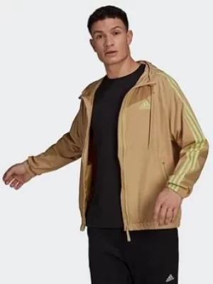 Image of adidas Bsc 3-stripes Wind Jacket, Beige Size XL Women