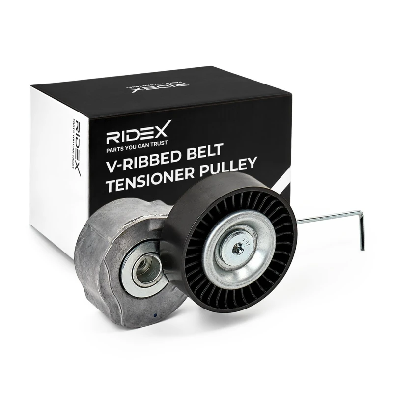 Image of RIDEX 310T0590 Tensioner Pulley Tensioner Pulley,v-ribbed belt (310)