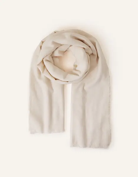 image of Accessorize Grace Super-Soft Blanket Scarf Natural