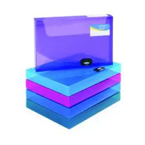Image of Rapesco 40mm Rigid Wallet Box File A4 Assorted Colours Pack 5