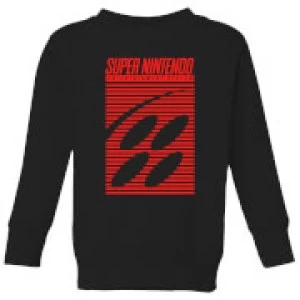 Image of Nintendo Retro Logo Kid's Sweatshirt - Black - 11-12 Years