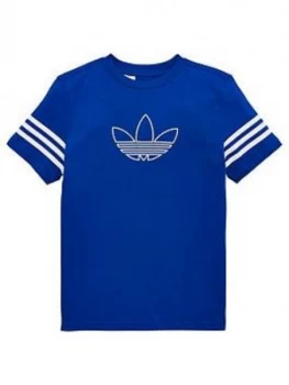 image of Adidas Originals Outline T-Shirt - Royal Blue