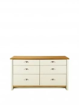 image of Consort Tivoli Ready Assembled Graduated 3 + 3 Chest Of Drawers