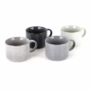 Image of Barbary & Oak Totem Stacking Mugs, Set Of 4 - Multiple Colours