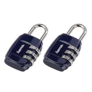 Image of Hama Combination Luggage Padlock, set of 2, dark-blue