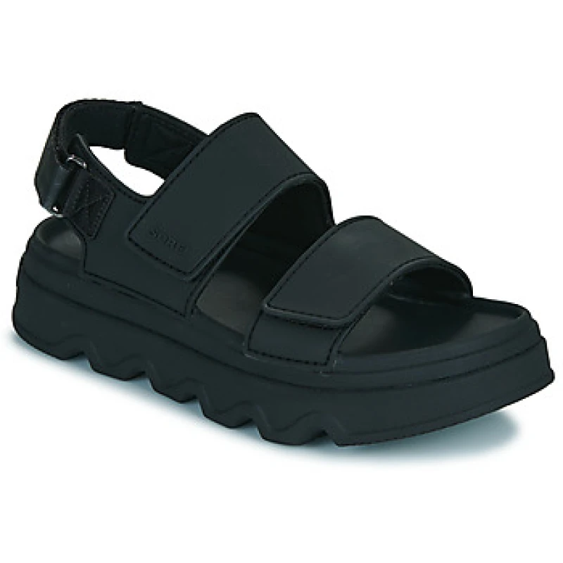 Image of Sorel KINETIC SUNCHASE ANKLE STRAP womens Flat sandals in Black