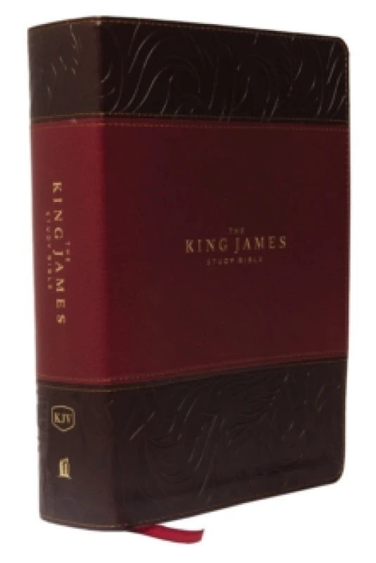 Image of KJV, The King James Study Bible, Leathersoft, Burgundy, Red Letter, Full-Color Edition : Holy Bible, King James Version Leather / fine binding