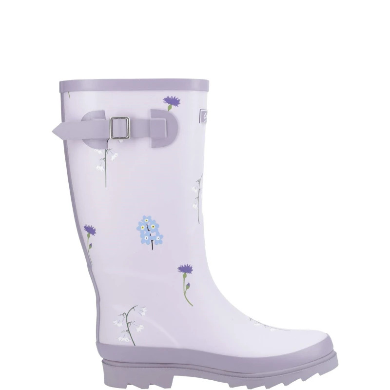 Image of Cotswold Wildflower Tall Wellingtons Lilac female 3 (36)