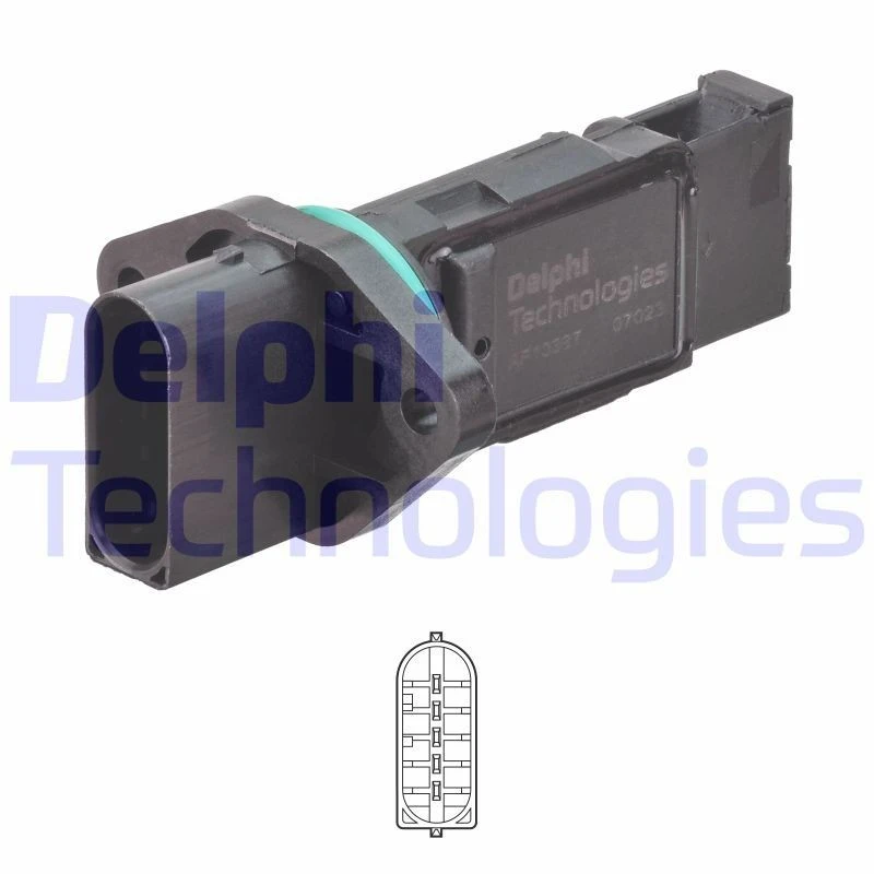 Image of DELPHI Mass air flow sensor DELPHI AF10387-12B1