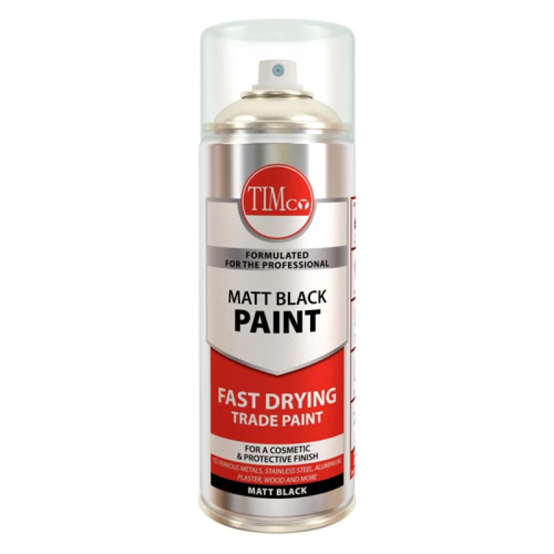 Image of Timco Matt Black Finishing Paint (Size 380ml - 1 Each) Black