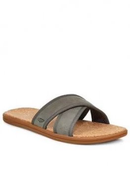 Image of UGG Seaside Slides - Green, Grey, Size 9, Men