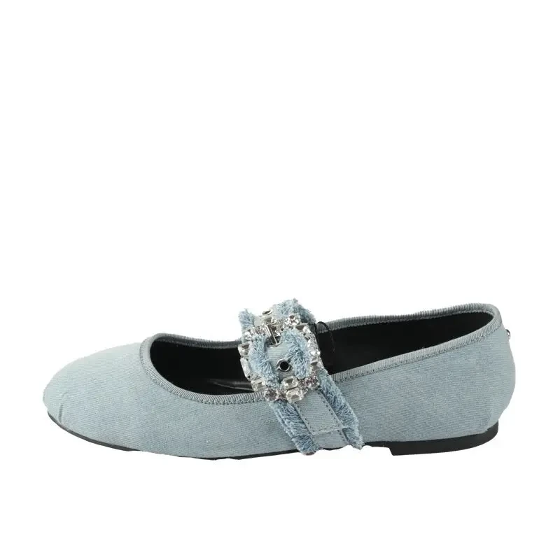 Image of Buffalo Womens mules Buffalo Daphne Glam - Vegan Denim Bleu Female 37