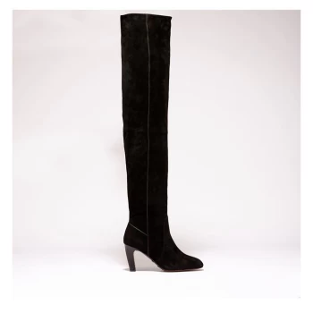 Image of Reiss Reiss Raquel Knee High Boots - Black