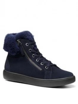 Hotter Harper Lace Up Plimsolls, Navy, Size 3, Women