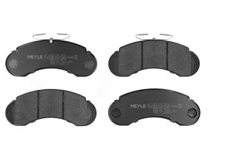 Image of MEYLE 025 215 7314 Brake pad set Front Axle, excl. wear warning contact, with accessories, Original Quality, with anti-squeak plate Brake Pad Set,dis
