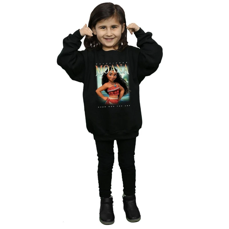 Image of Moana Montage Sweatshirt Black female