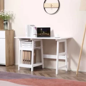 Image of Florence Compact Computer Desk with Open Storage, White