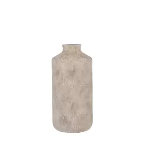 Image of Olivia's Pamela Feather Stoneware Vase in Stone Grey