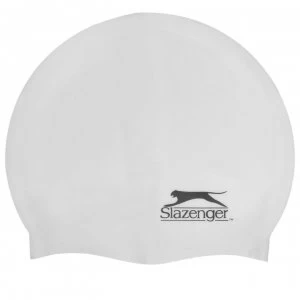 Image of Slazenger Silicone Swimming Cap Adults - White