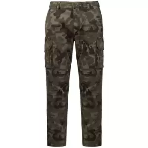 image of Kariban Adults Unisex Multi-Pocket Cargo Trousers (32R) (Camouflage) - Camouflage