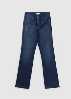 Image of Good American Womens Good Legs Straight Jeans In Blue