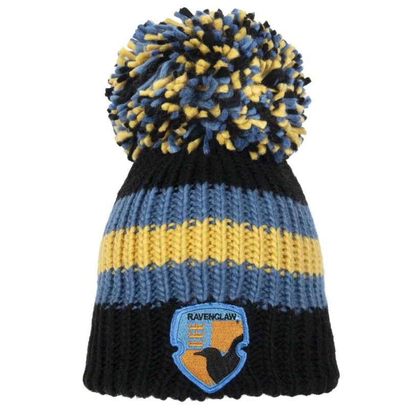 Image of Harry Potter Mens Raven Claw Bobble Beanie Multicolor Male One Size
