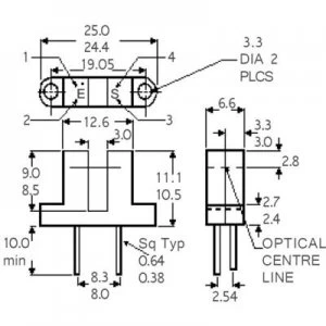 image of Isocom Components H21A1 Reflective light barrier