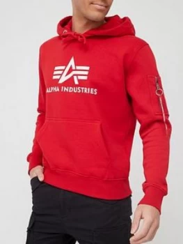 Alpha Industries 3D Logo Hoodie - Red