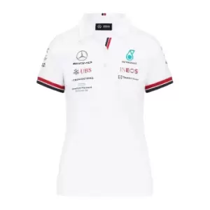 image of 2022 Mercedes Polo Shirt (White) - Womens