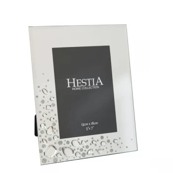 image of 5" x 7" - HESTIA Mirror Glass Frame with Large Crystals