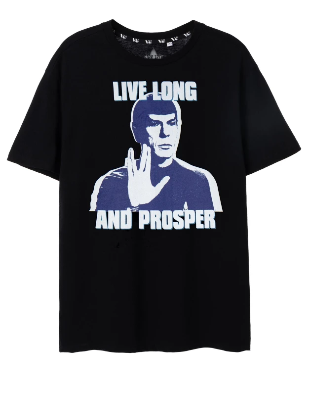 Image of Star Trek Star Trek Men Short Sleeved T-Shirt in Black Size: Medium Black M Male 5063203021130