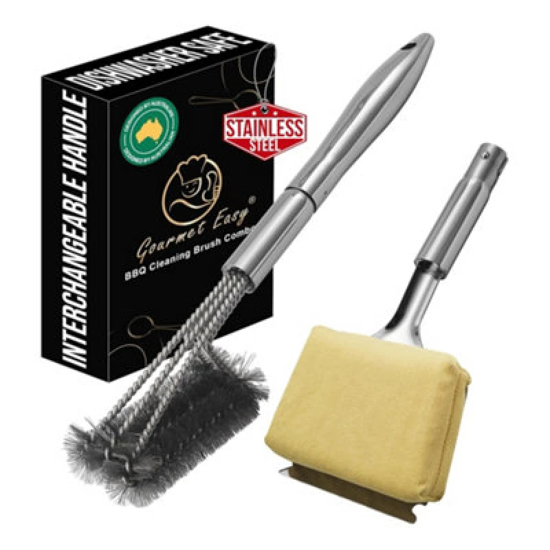 Image of Gourmet Easy Stainless Steel Bbq Brush - Yellow
