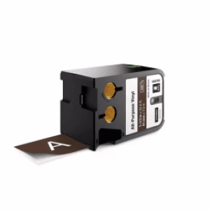 Image of Dymo 1868789 White on Brown Label Tape 41mm x 7.5m