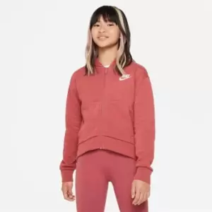 Image of Nike Sportswear Full-Zip Hoodie Junior Girls - Orange