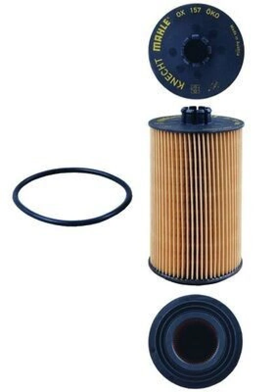 Image of MAHLE OX 157D Oil filter Filter Insert, with gasket/seal Oil Filter (7)