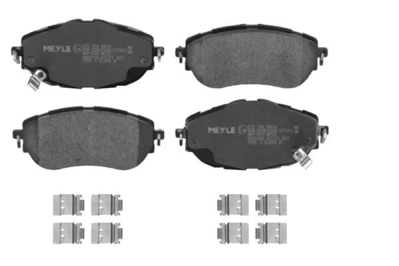 Image of MEYLE 025 256 9819 Brake pad set Front Axle, with acoustic wear warning, Original Quality, with anti-squeak plate Brake Pad Set,disc brake (402)