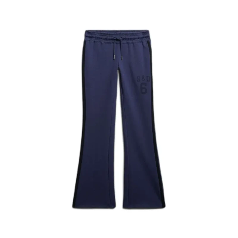 Image of Superdry Womens flared joggers Superdry Athletic Essentials Stripe Bleu Female M